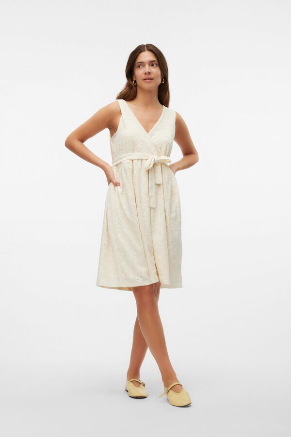 Mamalicious Vestido curto maternity e amamenta&ccedil;&atilde;o  branco