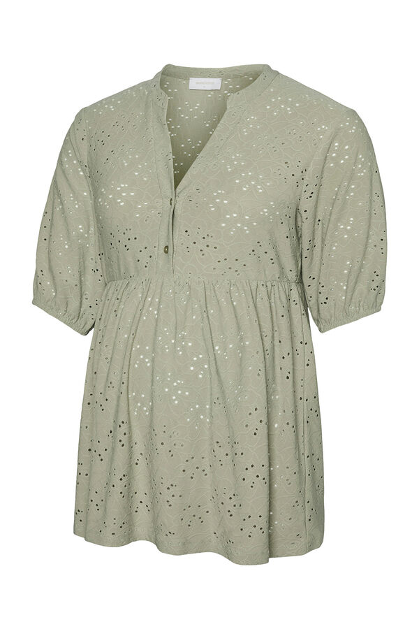 Mamalicious Camisa fluida para maternity e amamenta&ccedil;&atilde;o cinzento