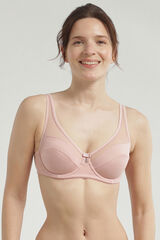 DIM Sujetador Generous con aro de algod&oacute;n org&aacute;nico rosa