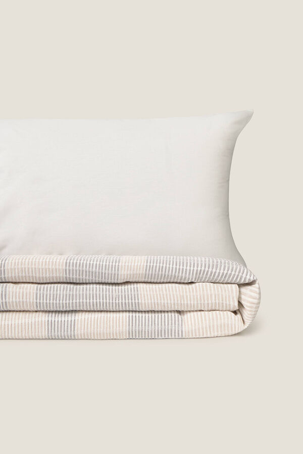 Textura Capa de edredom texturizada cinzento