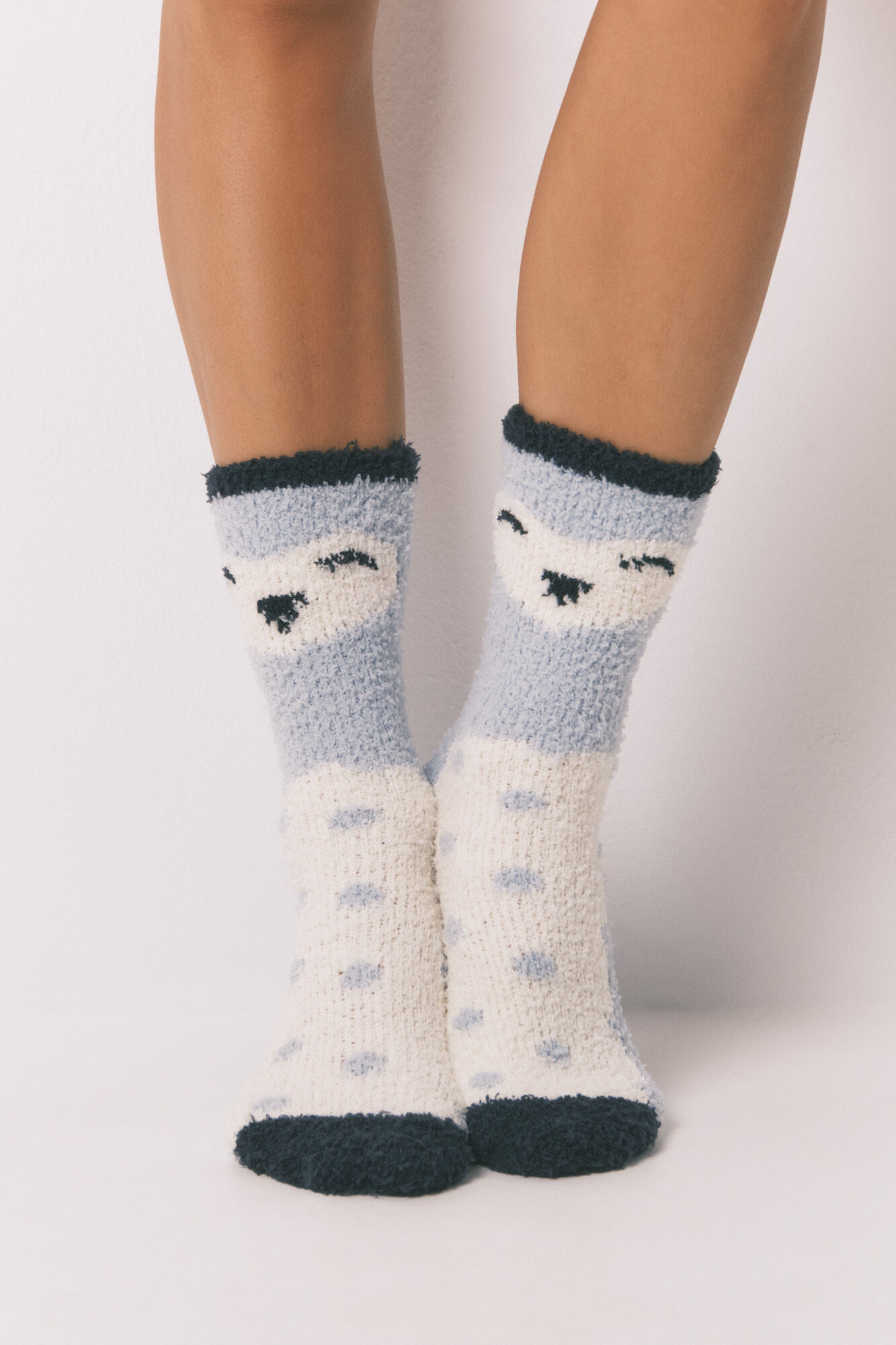 Women'secret Calcetines largos p&aacute;jaro azul medio