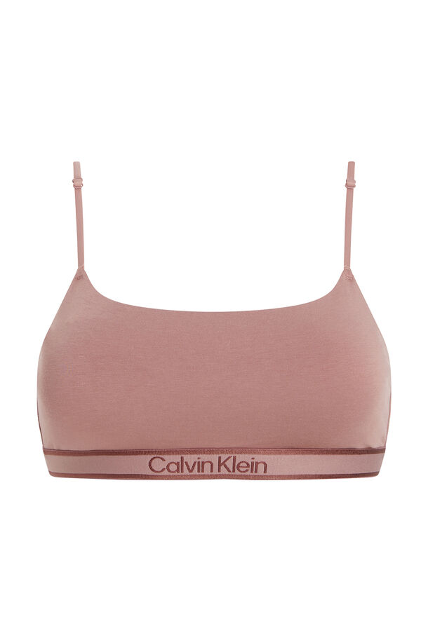 Calvin Klein bralette com logo CK rosa