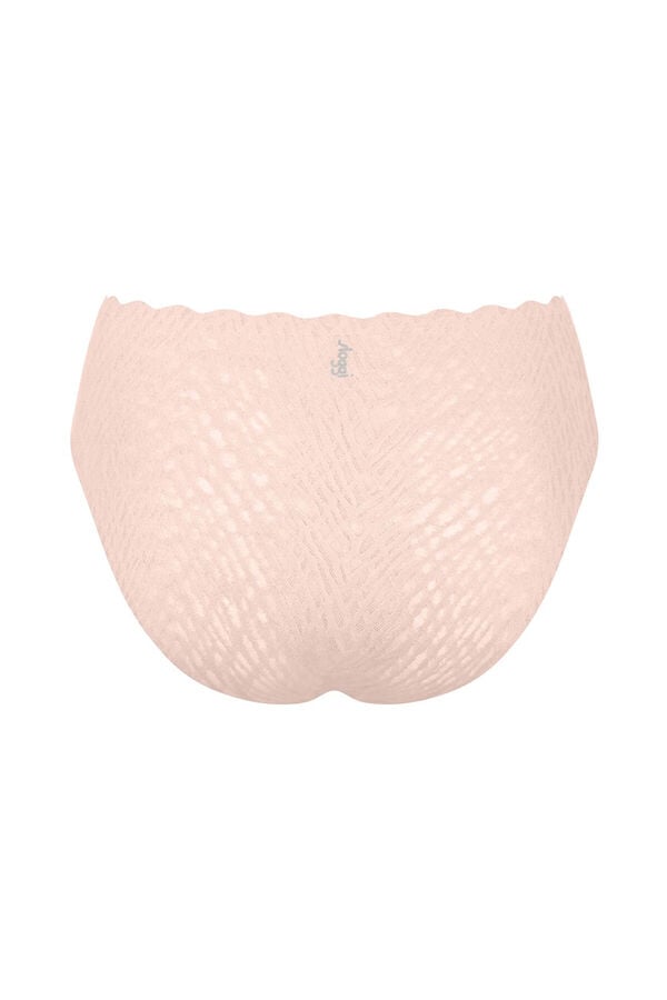 Sloggi Cueca cintura alta renda invis&iacute;vel rosa