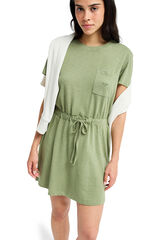 Roxy Vestido T-shirt com n&oacute; curto verde