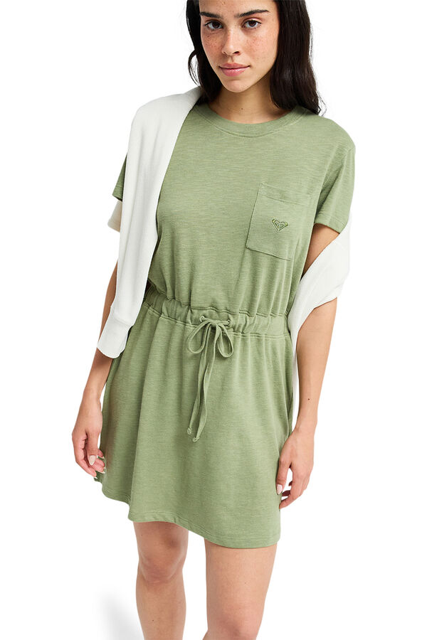 Roxy Vestido T-shirt com n&oacute; curto verde