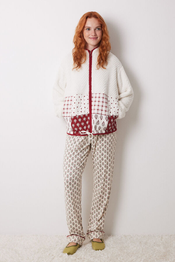 Women'secret Bata corta borreguito acolchado estampado