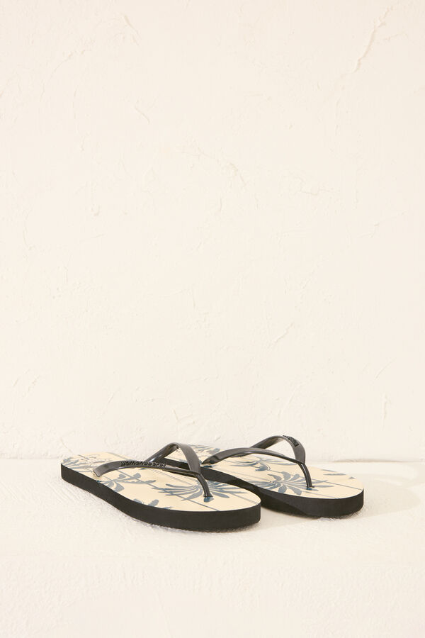 Women'secret Chanclas estampado Mickey Mouse blanco