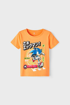 Womensecret T-shirt de menino de manga curta do Sonic vermelho