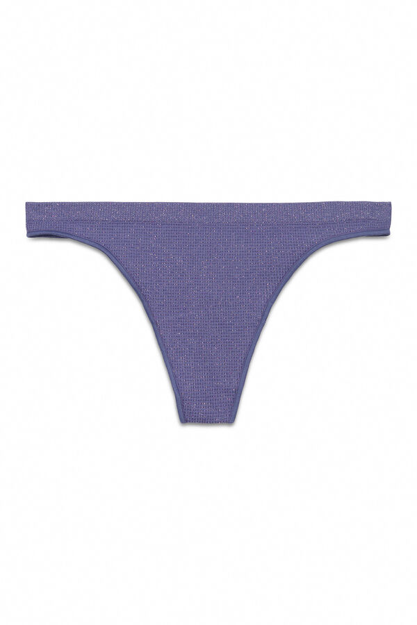 Women'secret Tanga canal&eacute; seamless lila lurex morado/lila