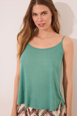 Women'secret Regata verde T-shirt alças  verde