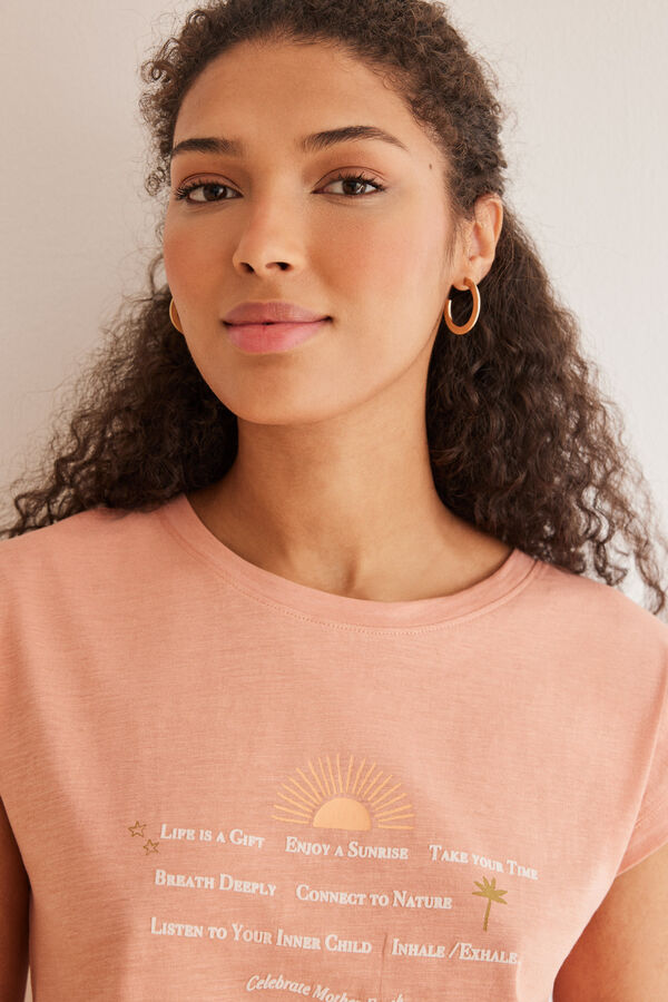 Women'secret Pijama 100% algod&atilde;o cal&ccedil;as s&oacute;is rosa