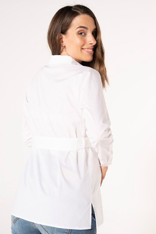 Ohma! Camisa formal pr&eacute;-mam&atilde; branco