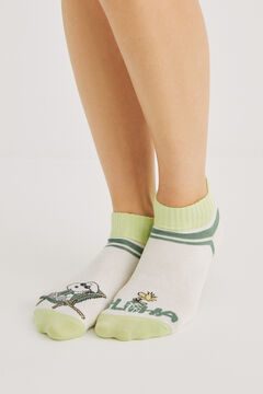 Womensecret Pack 3 calcetines cortos algodón Snoopy playa estampado