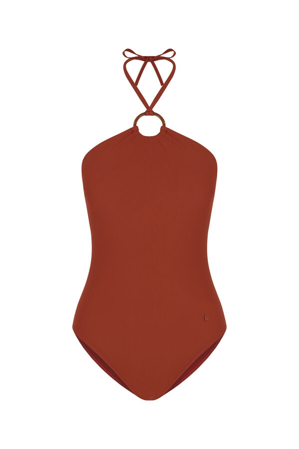 Women'secret Fato de banho moldador argolas laranja vermelho