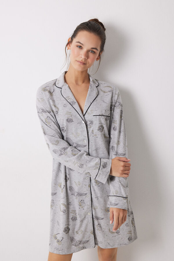 Women'secret Camis&oacute;n algod&oacute;n gris Harry Potter estampado