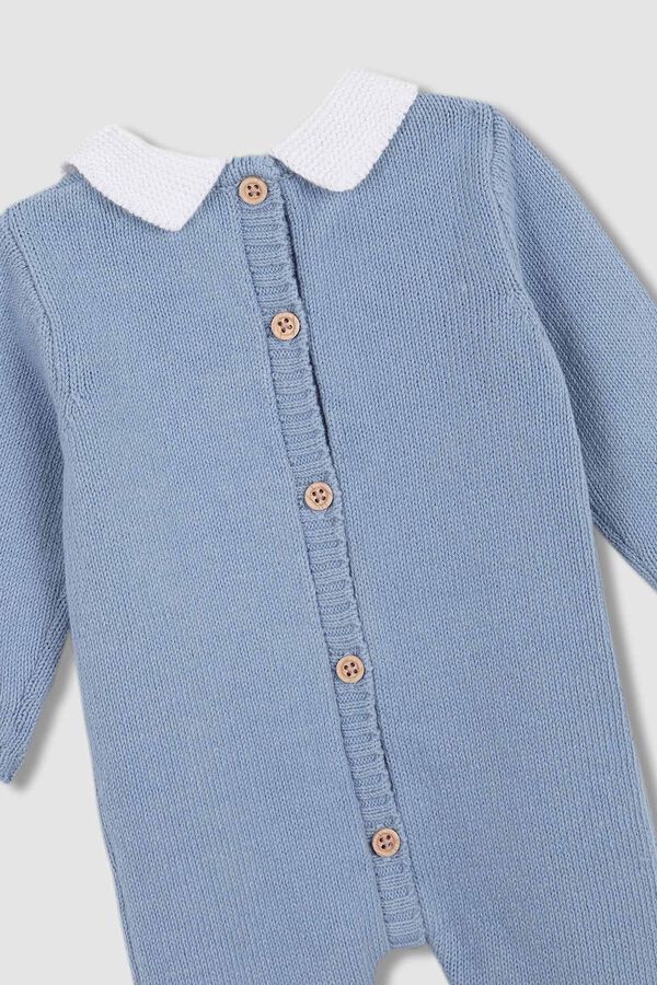 Gocco Pelele Azul Con Cuello En Contraste Azul turquesa