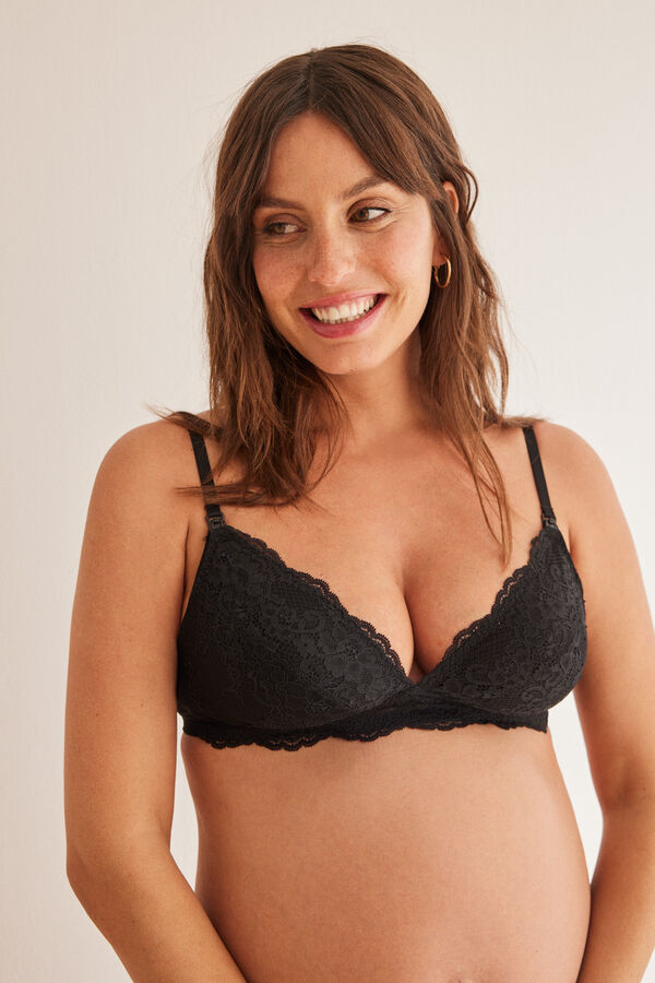 Women'secret Sujetador lactancia 'maternity' triangular encaje negro negro