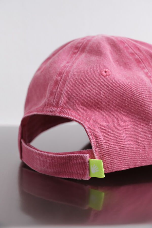 HI&BYE Gorra algod&oacute;n logo bordado rosa rosa