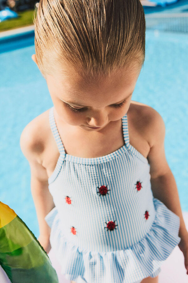 Name it Maiô menina com detalhe azul