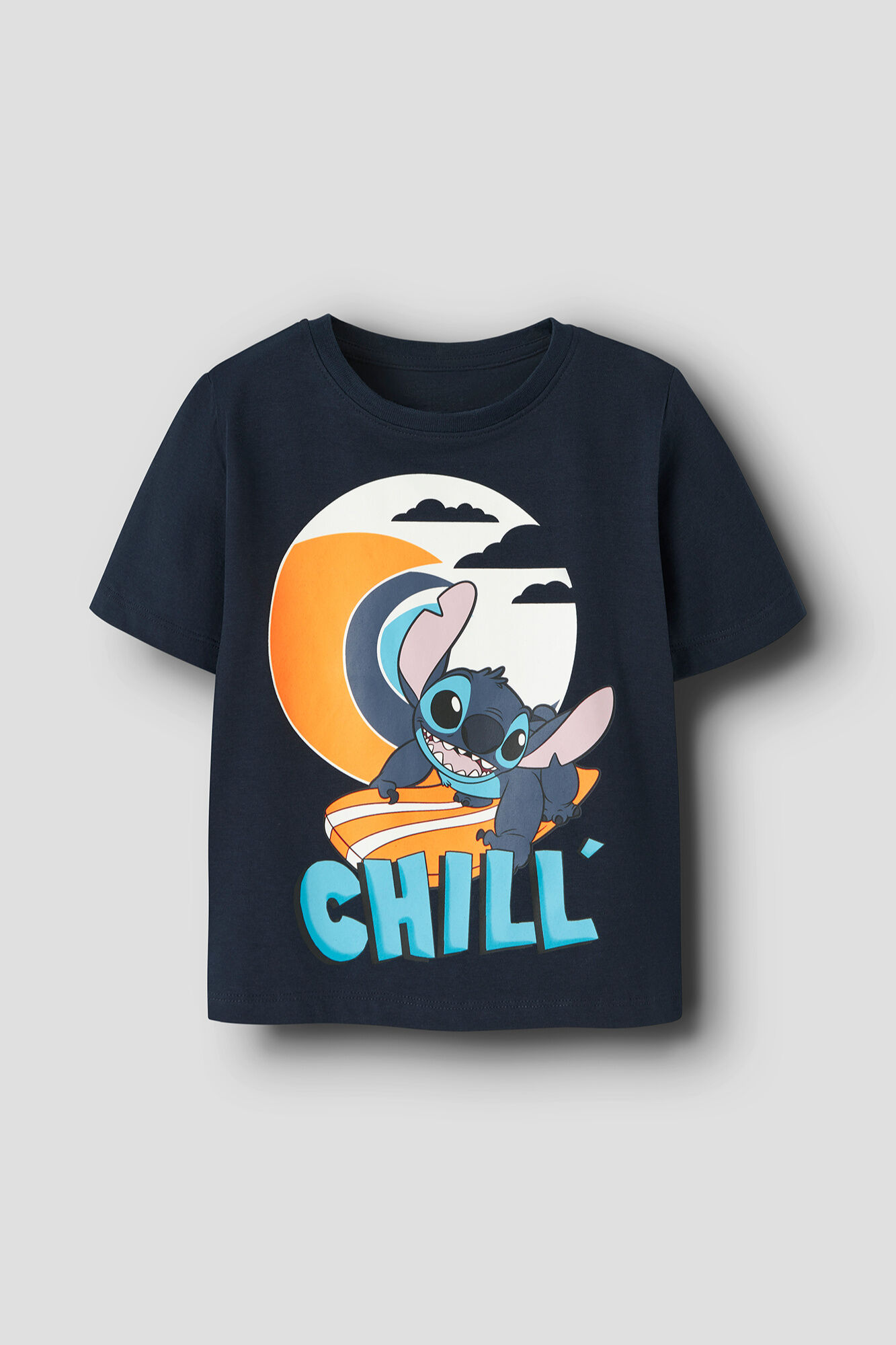 Name it T-shirt manga curta Stitch para menino