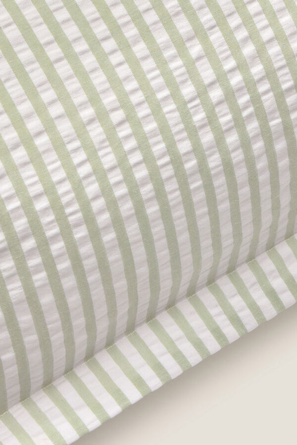 Textura Capa de almofada riscas Seersucker estampado