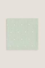 Textura Plaid tricot algod&oacute;n org&aacute;nico turquesa