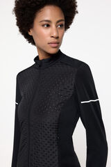 Only Play Jaqueta t&eacute;cnica acolchoada e detalhes refletivos preto