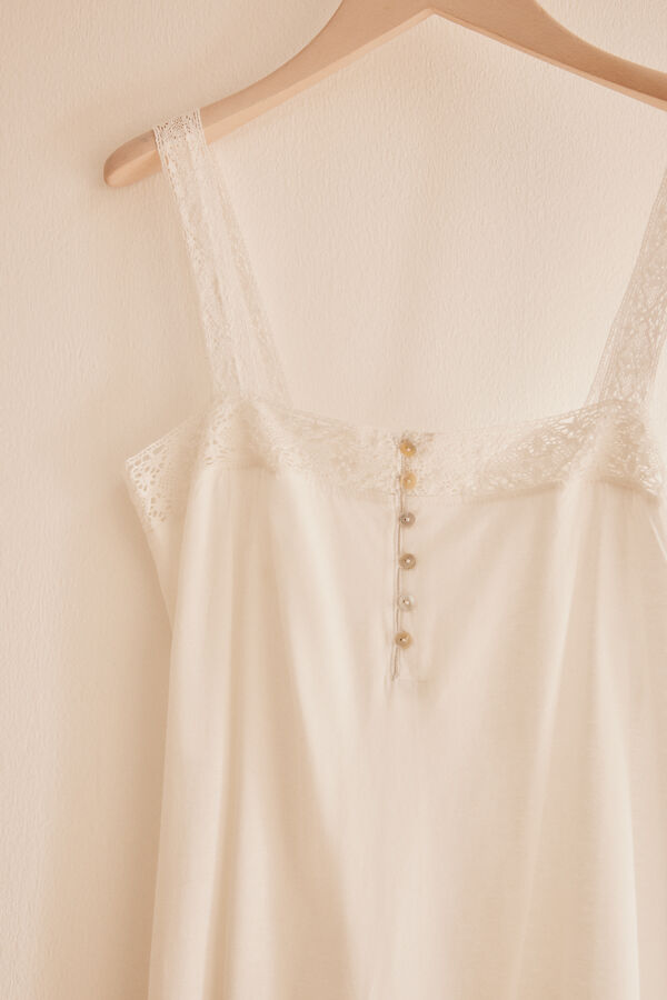 Women'secret Camisa de dormir de amamenta&ccedil;&atilde;o branca "maternity". branco