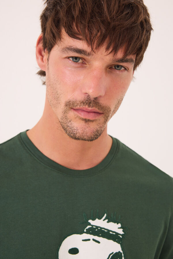 Women'secret Pijama c&aacute;qui claro do Snoopy bege