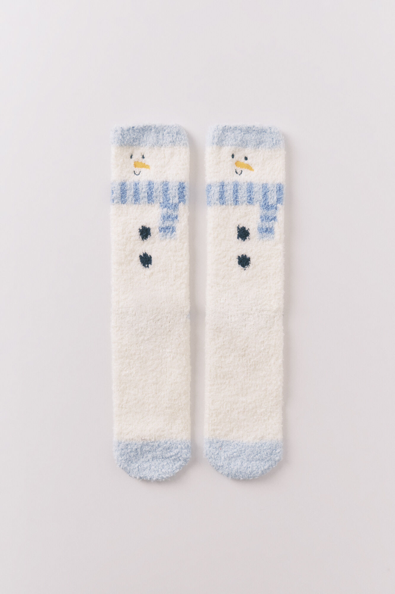 Women'secret Meias longas de pelo com estampa de boneco de neve.