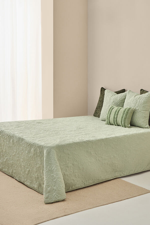 Textura Colcha microfibra kaki