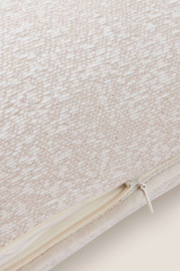 Textura Funda coj&iacute;n terciopelo marfil