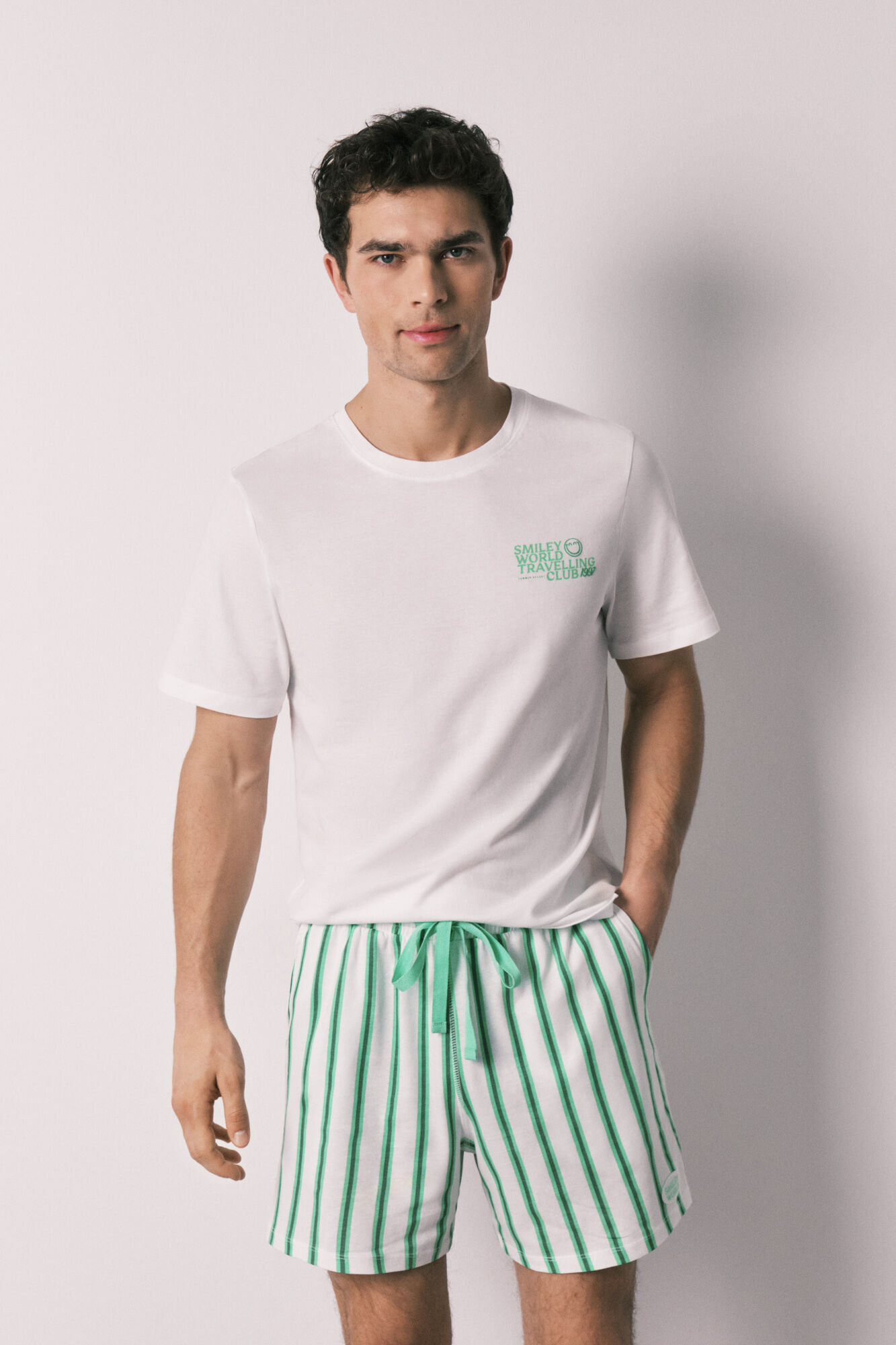 Women'secret Pijama curto de homem em algod&atilde;o SmileyWorld&reg;