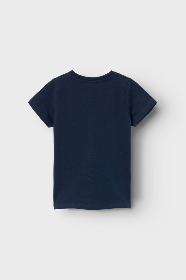 Womensecret Camiseta niña con print de texturas azul