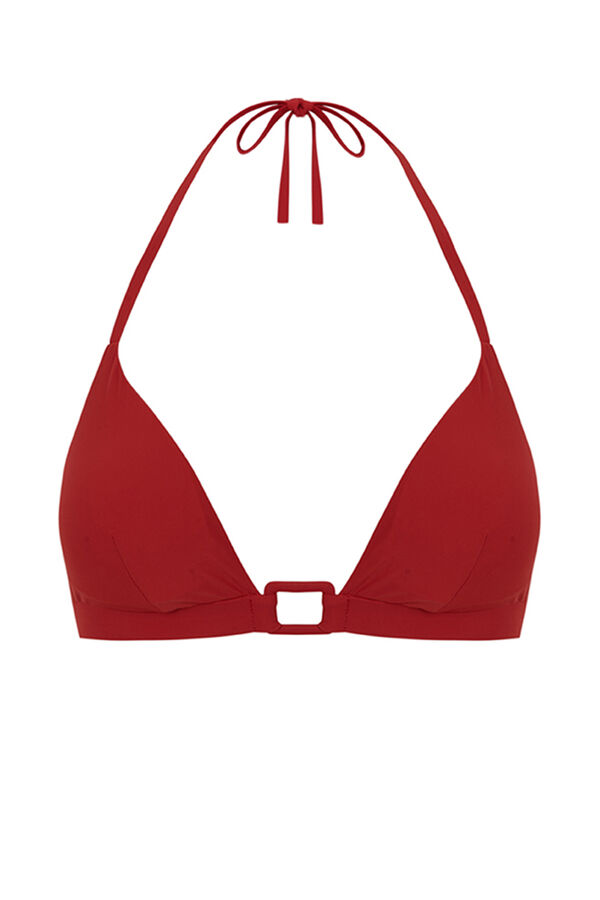 Womensecret Top bikini triangular arandela rojo rojo