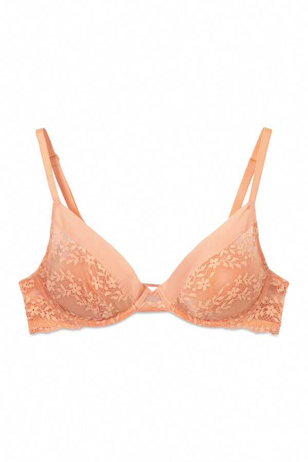 Women'secret PRETTY Sujetador aro encaje naranja peach naranja