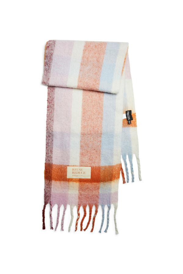 Pieces Bufanda de cuadros naranja