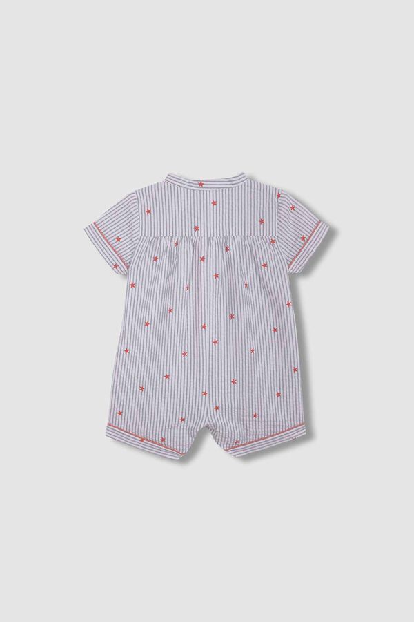 Gocco Pijama rayas con estrellas blanco blanco