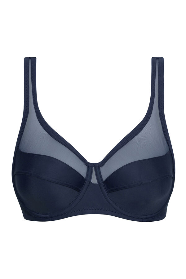 DIM Suti&atilde; com soutien de grande capacidade azul