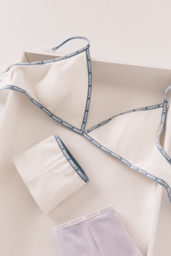 HI&BYE Pack de 2 cuecas boxer roxo e branco branco