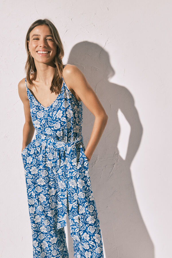 Women'secret Macac&atilde;o comprido de al&ccedil;as estampado boho azul
