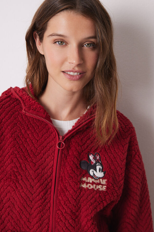 Women'secret Bata corta pelo suave Minnie rojo