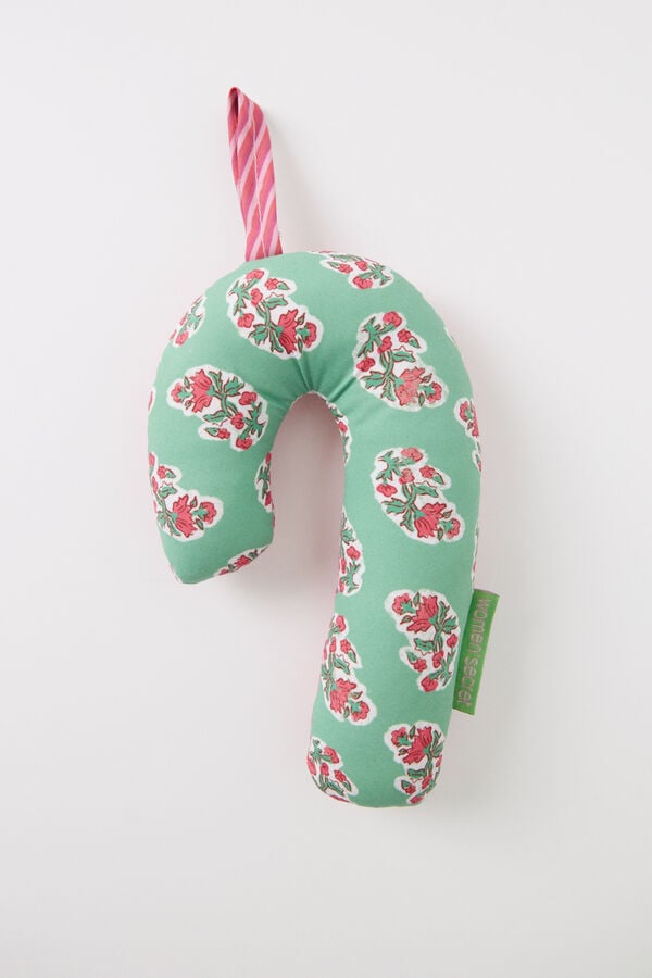 Women'secret Colgador bast&oacute;n caramelo verde estampado