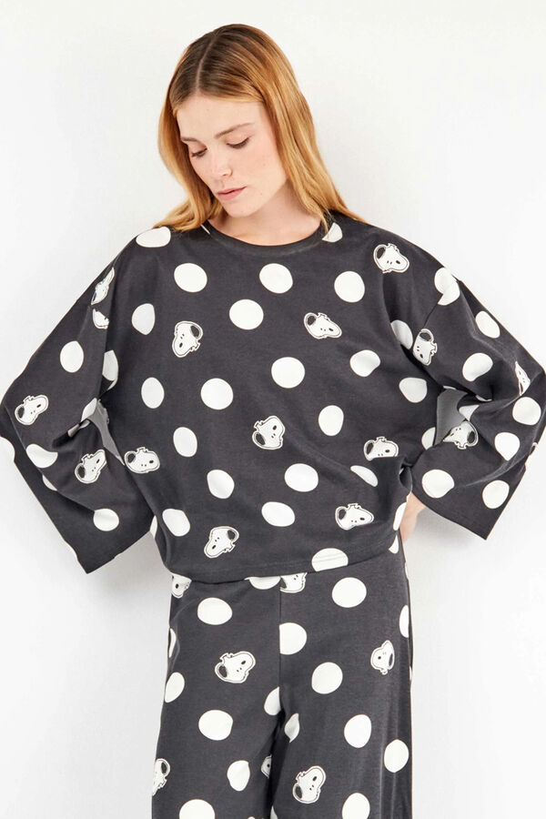 Gisela Conjunto pijama maxitopos Snoopy blanco