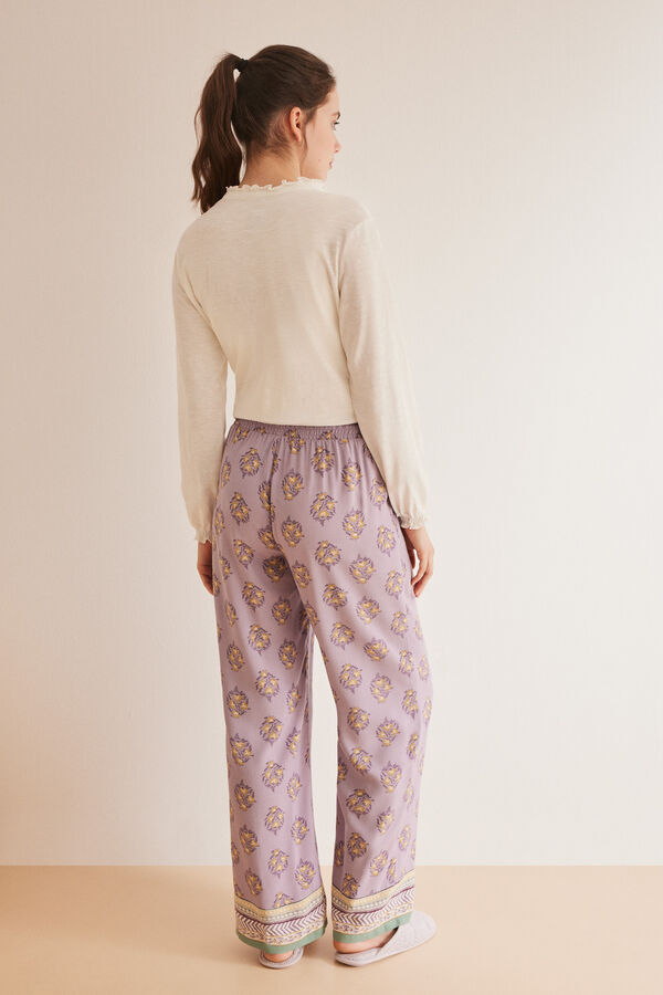 Women'secret Pantal&oacute;n pijama largo viscosa flores estampado