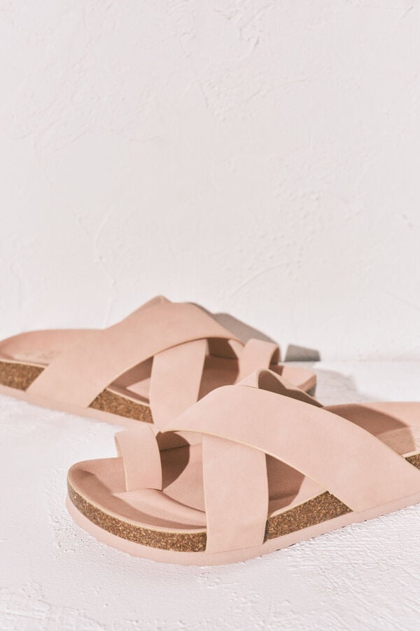Women'secret Sandalia bio tiras cruzadas rosa rosa