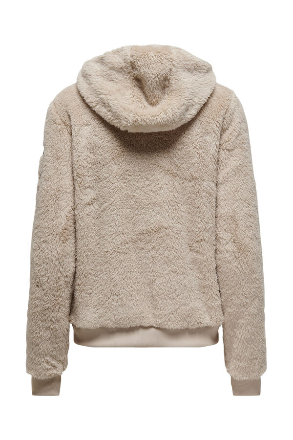 Only Play Chaqueta de borreguito con capucha gris