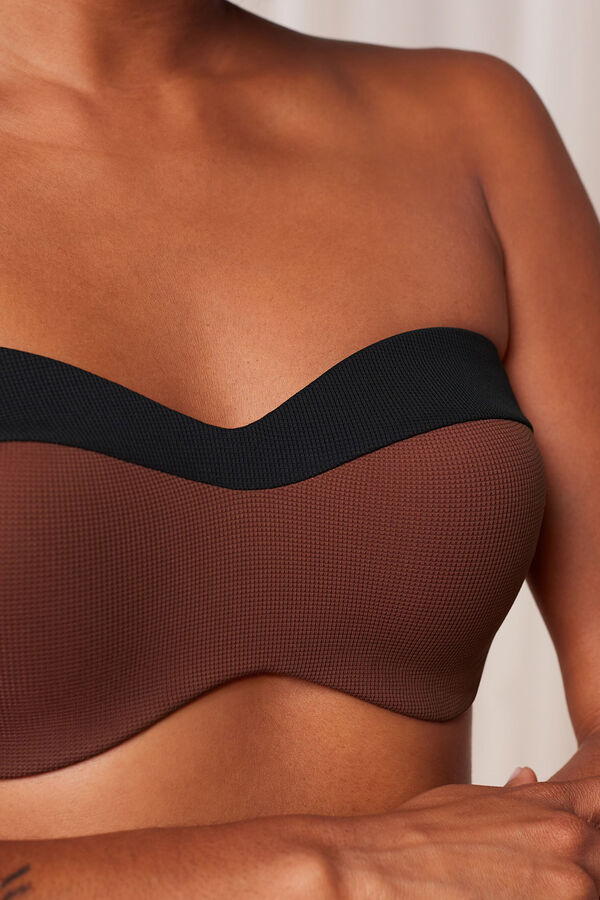 Triumph Top de bikini bandeau marrón