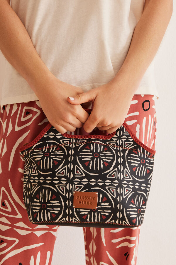 Women'secret Bolsa porta alimentos "Ethnic" negro