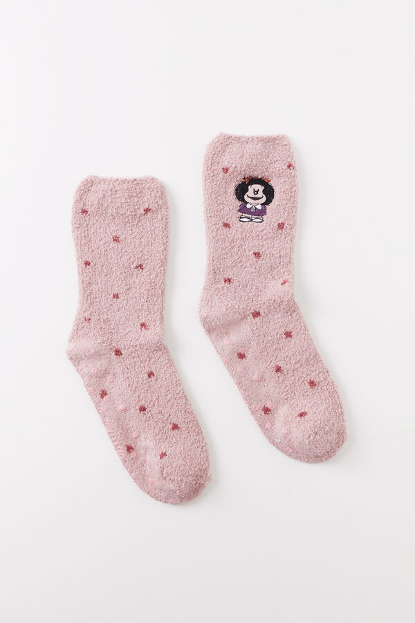 Women'secret Mafalda meias longas de pelo rosas rosa